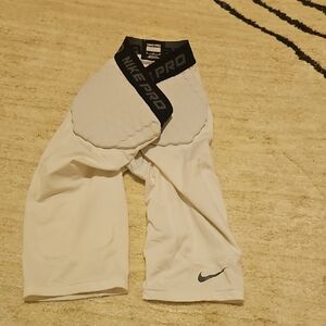 Nike Pro White Padded Compression Shorts